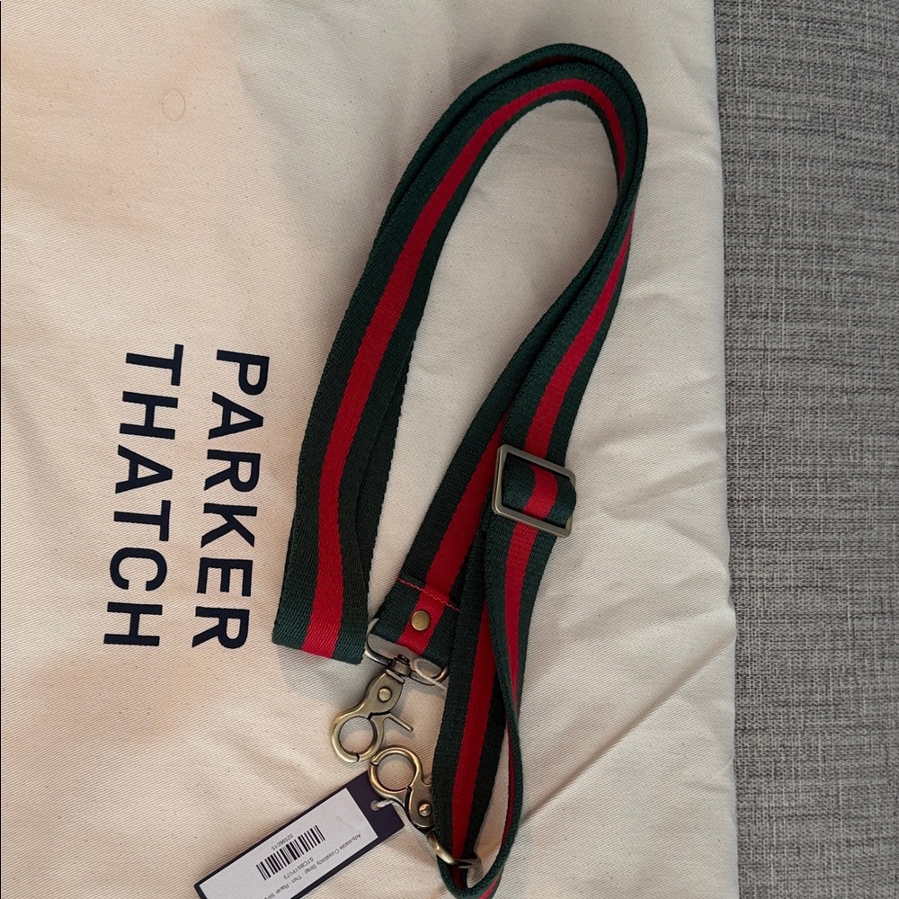 NWT’s Parker Thatch Green and Red striped Shoulder Strap